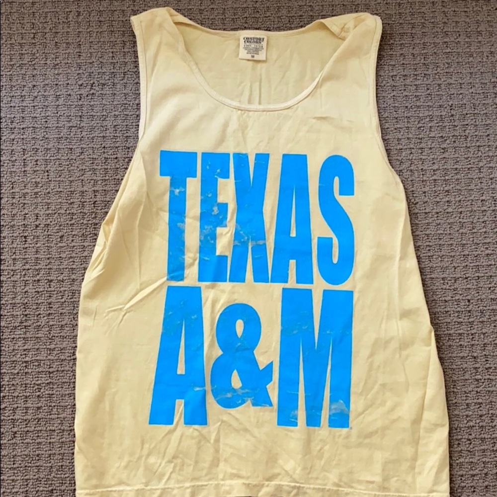 Comfort Colors Yellow Texas A&M Tank